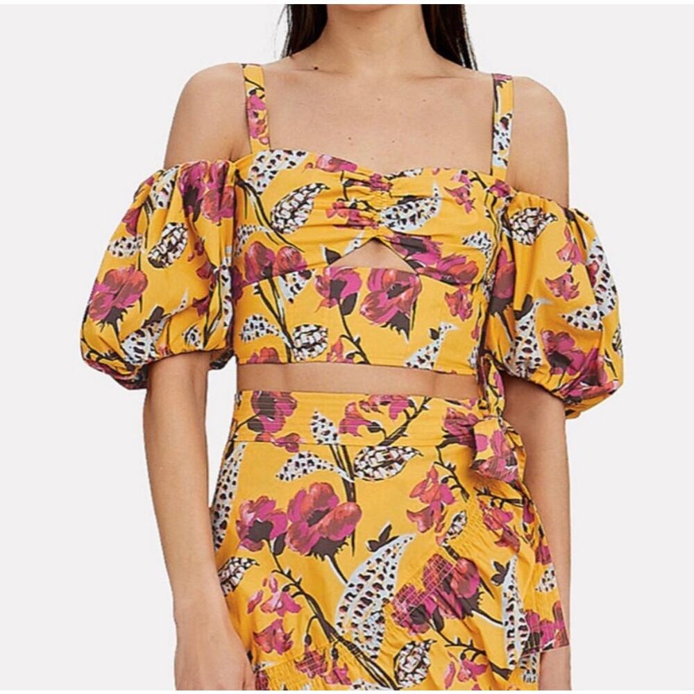 A.L.C Melody Cold Shoulder Crop Top Sz 4
